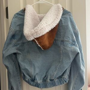 Denim Sherpa Lined Jacket
